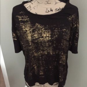 Beautiful Black & Gold Crop Blouse